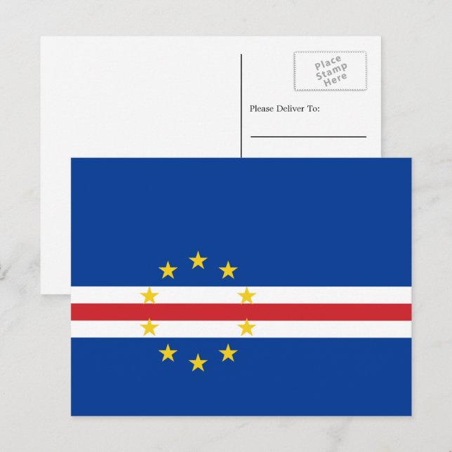 Postal Bandera de Cabo Verde (Anverso / Reverso)