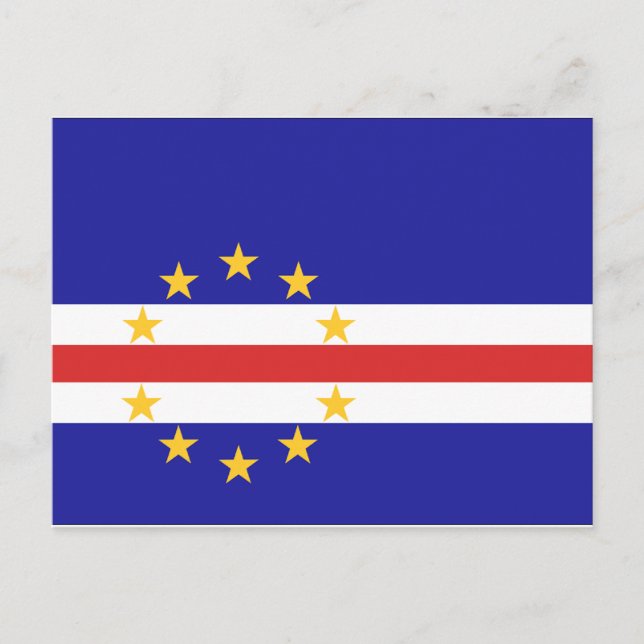 Postal Bandera de Cabo Verde (Anverso)