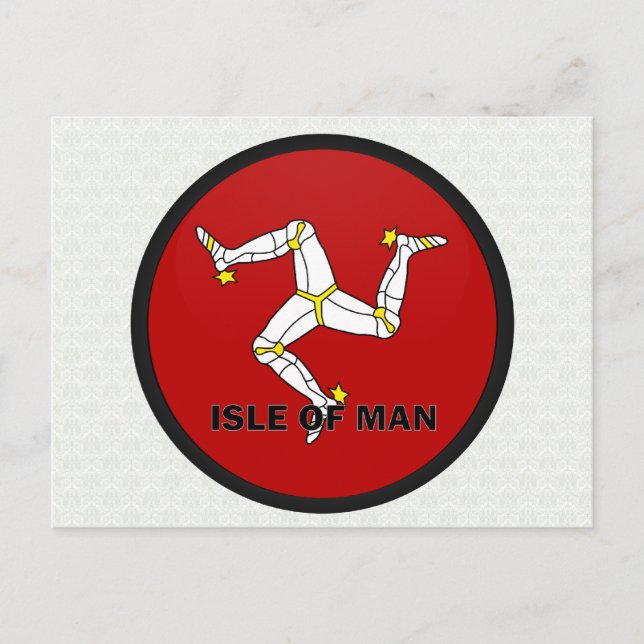 Postal Bandera De Calidad De La Isla De Man Roundel (Anverso)