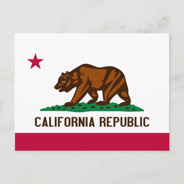 Postal Bandera de California (Anverso)
