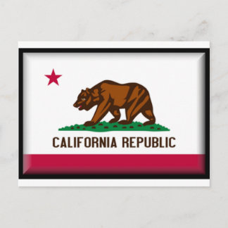 Postal Bandera de California