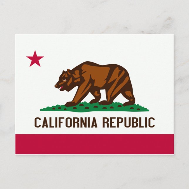 Postal Bandera de California (Anverso)