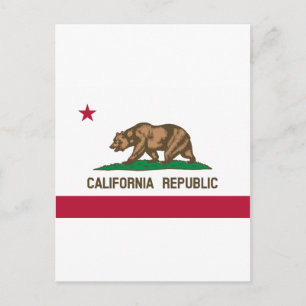 Postal Bandera de California