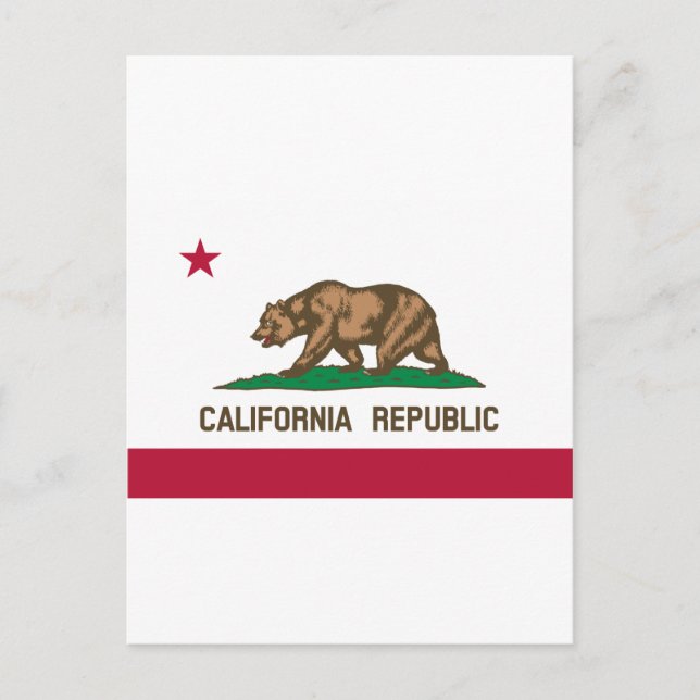 Postal Bandera de California (Anverso)