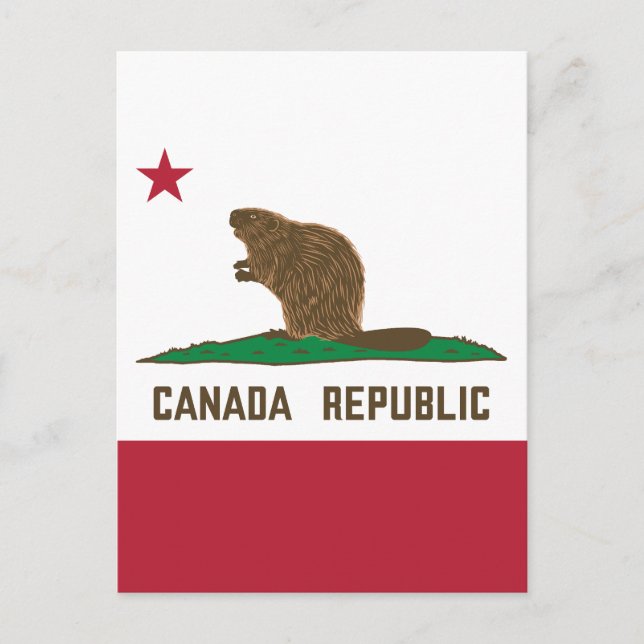 Postal Bandera de California en Canadá (Anverso)