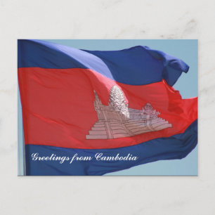 Postal bandera de camboya
