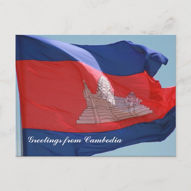 Postal bandera de camboya (Anverso)