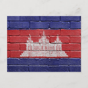 Postal Bandera de Camboya