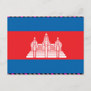 Postal Bandera de Camboya