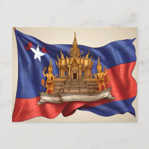 Postal bandera de camboya