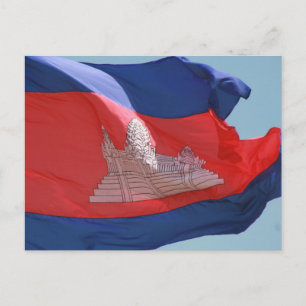 Postal bandera de camboya