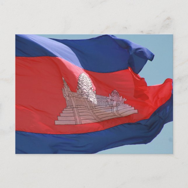Postal bandera de camboya (Anverso)