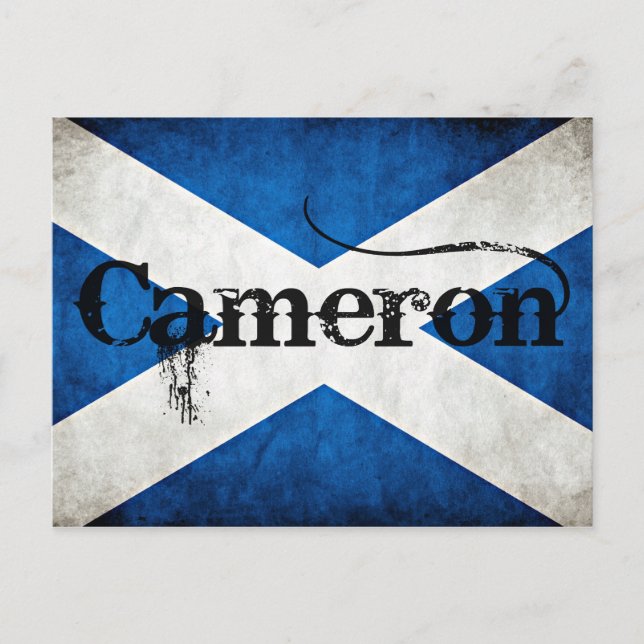 Postal bandera de cameron grunge (Anverso)