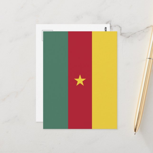 Postal Bandera de Camerún (Anverso/Reverso In Situ)