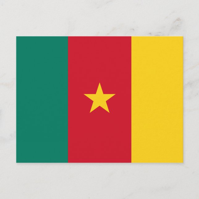 POSTAL BANDERA DE CAMERÚN (Anverso)