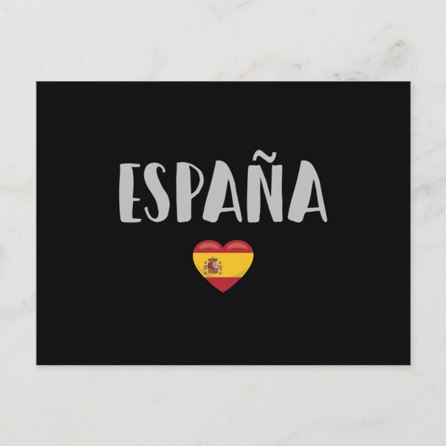 Postal Bandera de camiseta de hinchas de fútbol de España (Anverso)