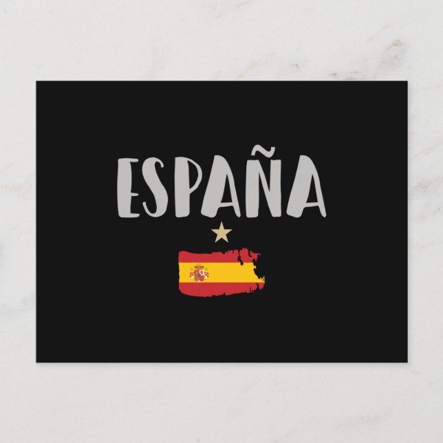 Postal Bandera de camiseta de hinchas de fútbol de España (Anverso)