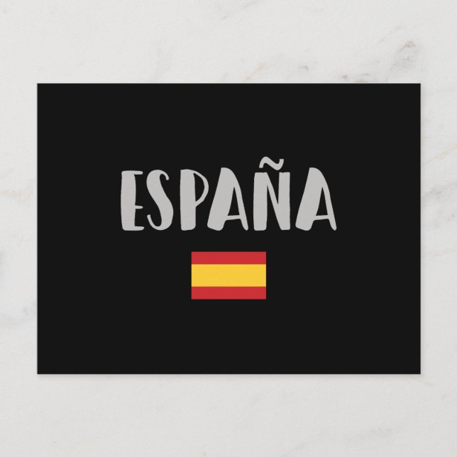Postal Bandera de camiseta de hinchas de fútbol de España (Anverso)