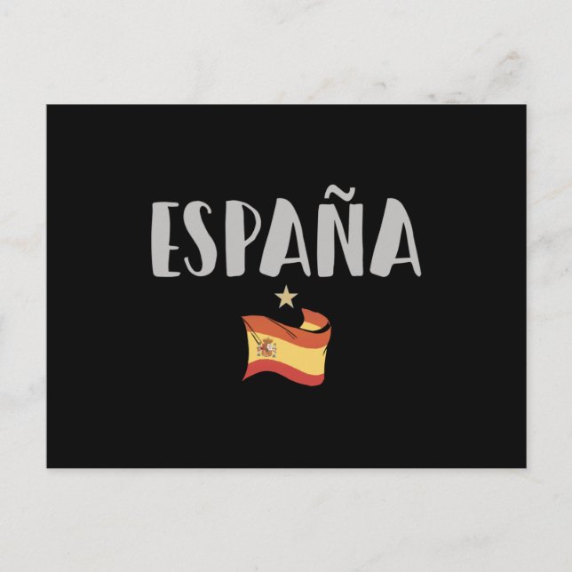 Postal Bandera de camiseta de hinchas de fútbol de España (Anverso)