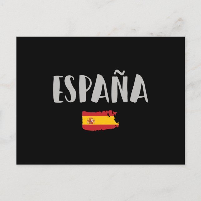 Postal Bandera de camiseta de hinchas de fútbol de España (Anverso)