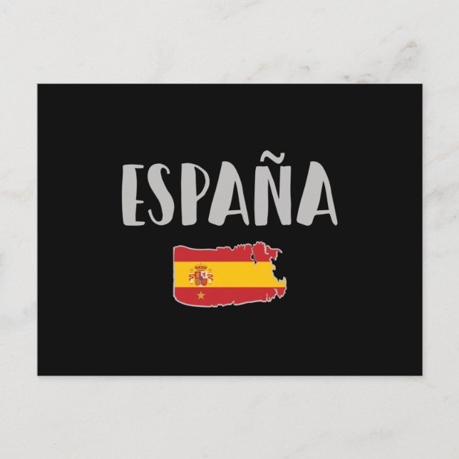 Postal Bandera de camiseta de hinchas de fútbol de España (Anverso)