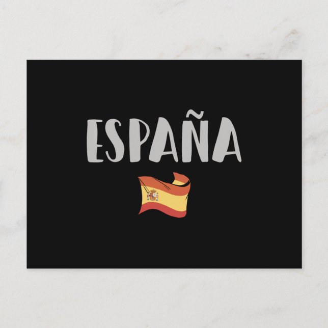 Postal Bandera de camiseta de hinchas de fútbol de España (Anverso)