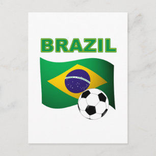 Postal Bandera de camisetas de la Copa Mundial de Brasil