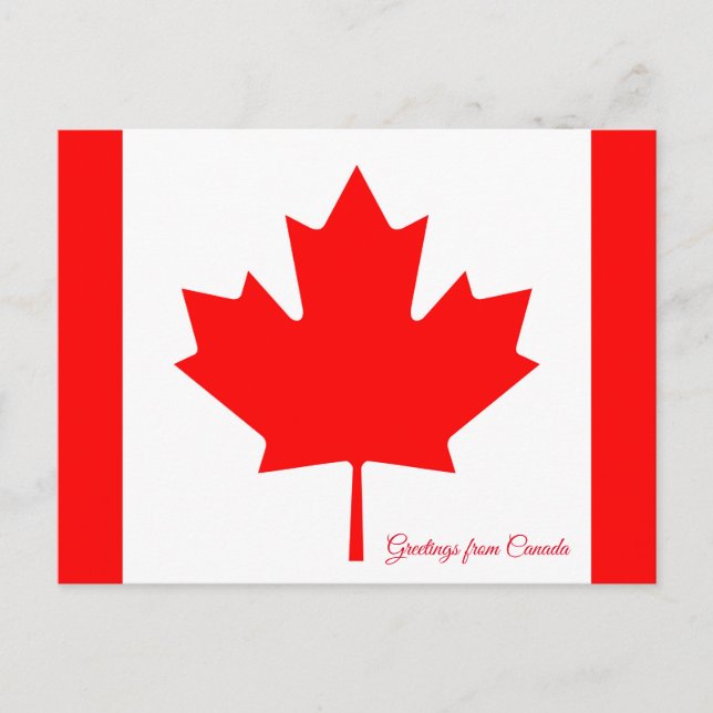 Postal Bandera de Canadá (Anverso)