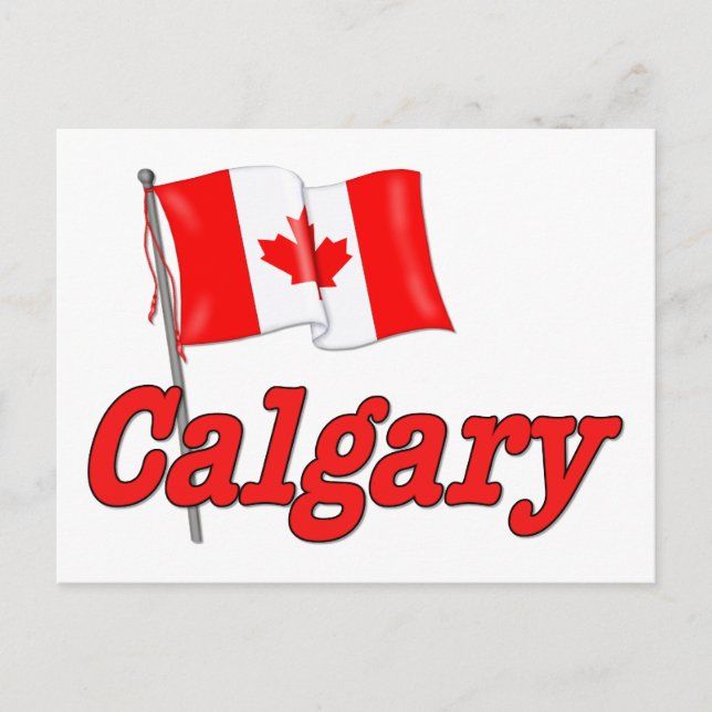 Postal Bandera de Canadá - Calgary (Anverso)