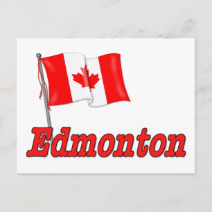Postal Bandera de Canadá - Edmonton