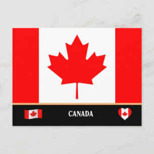 Postal Bandera de canadienses y viajes por Canadá / Canad