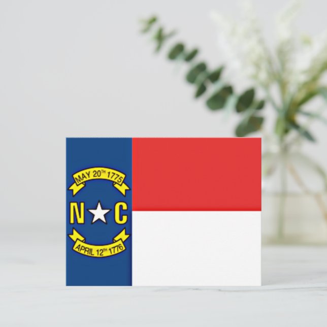 Postal Bandera de Carolina del Norte (Anverso de pie)