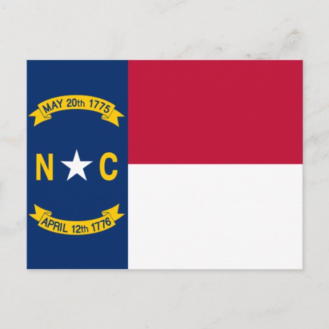 Postal Bandera de Carolina del Norte (Anverso)
