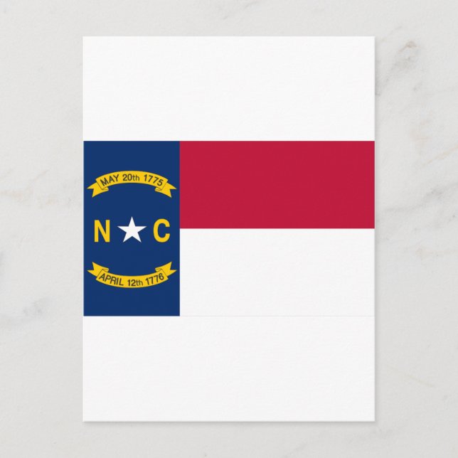 Postal Bandera de Carolina del Norte (Anverso)