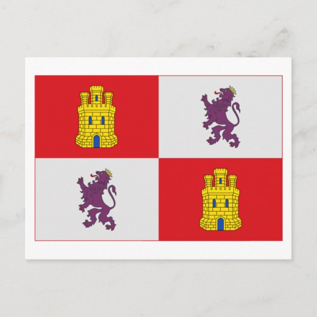 Postal Bandera de Castilla y León (Anverso)
