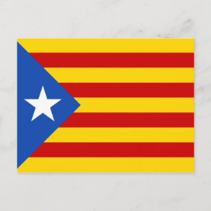 Postal Bandera de Catalonia Estelada