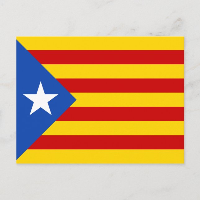 Postal Bandera de Catalonia Estelada (Anverso)