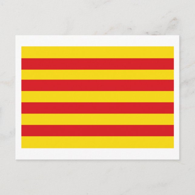 Postal Bandera de Cataluña (Anverso)
