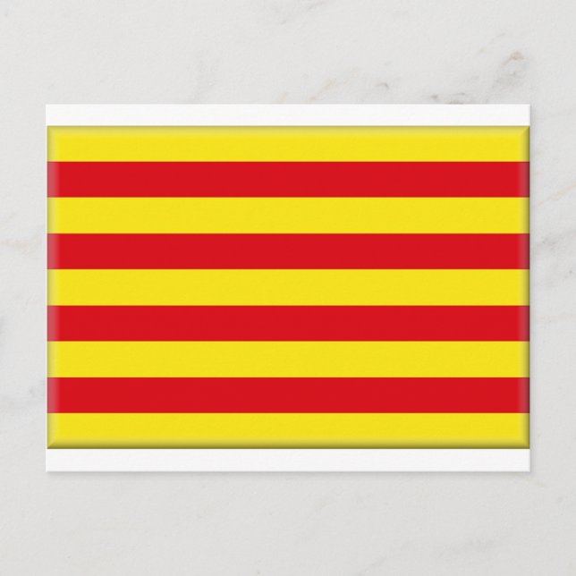Postal Bandera de Cataluña (España) (Anverso)