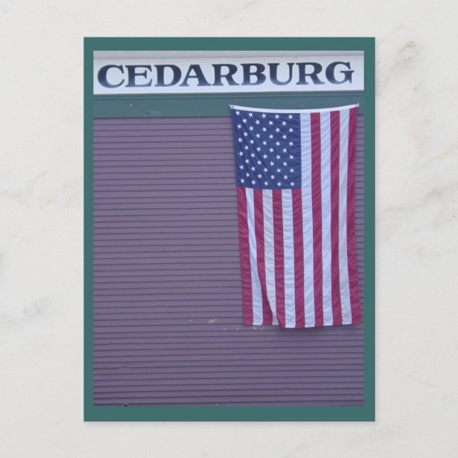 Postal Bandera de Cedarburg (Anverso)