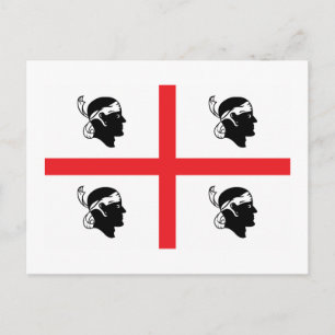 Postal Bandera de Cerdeña