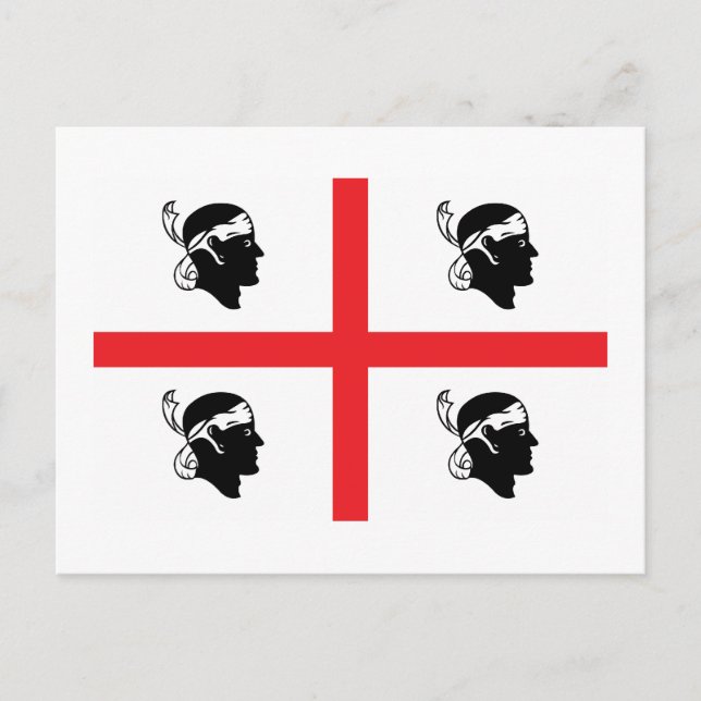 Postal Bandera de Cerdeña (Anverso)
