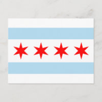 Bandera de Chicago de las Estrellas Rojas de franj