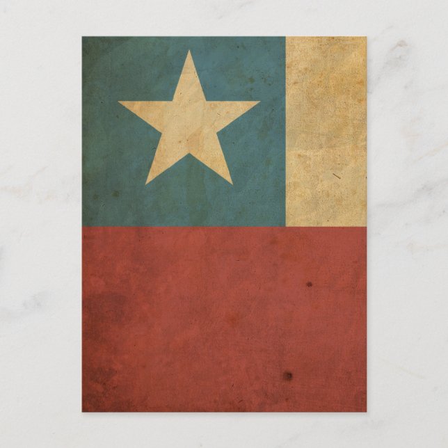 Postal Bandera de Chile vintage (Anverso)