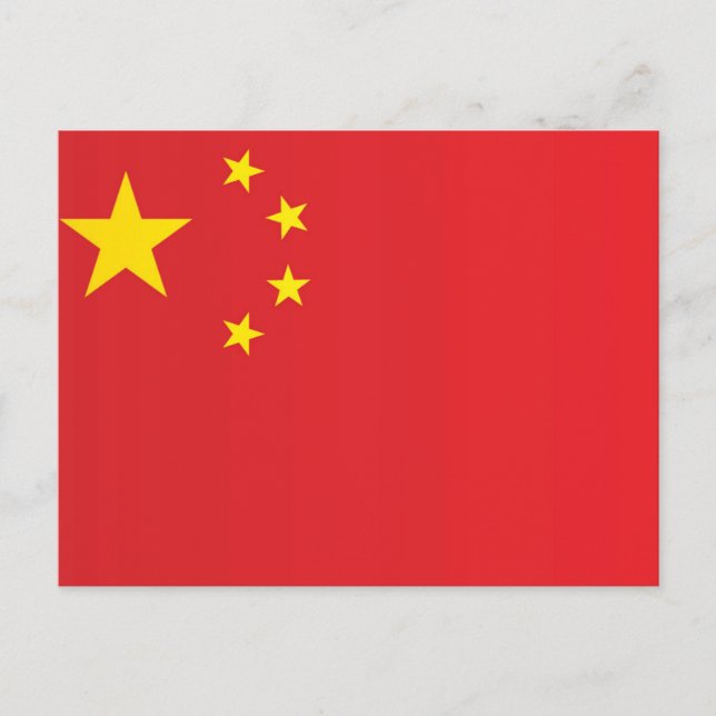 Postal Bandera de China (Anverso)