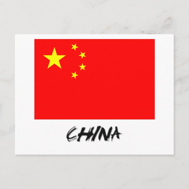 Postal Bandera de China (Anverso)