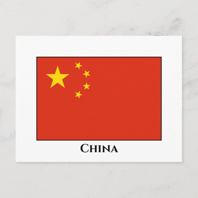Postal Bandera de China (china) (Anverso)