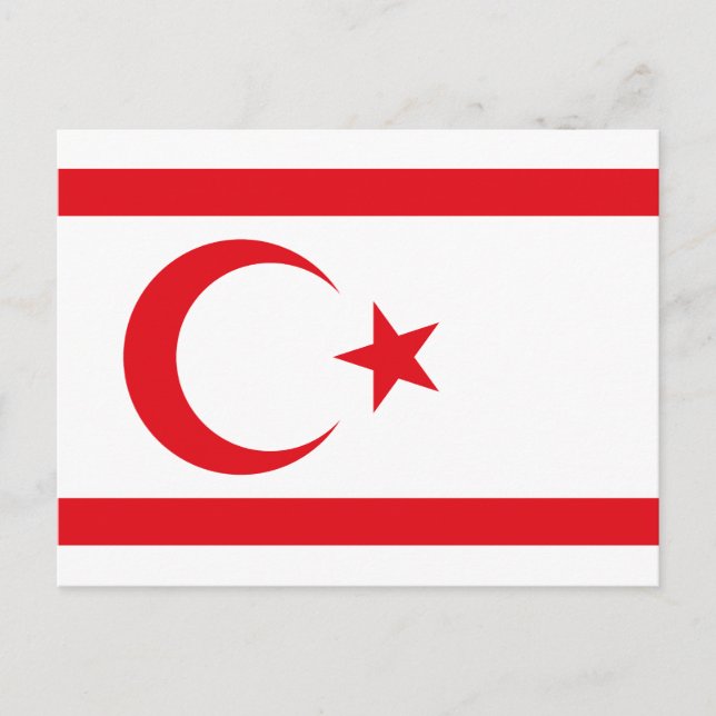 Postal Bandera de Chipre del Norte (Anverso)