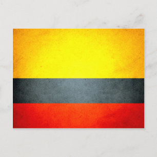 Postal Bandera de Colombia besada por el sol