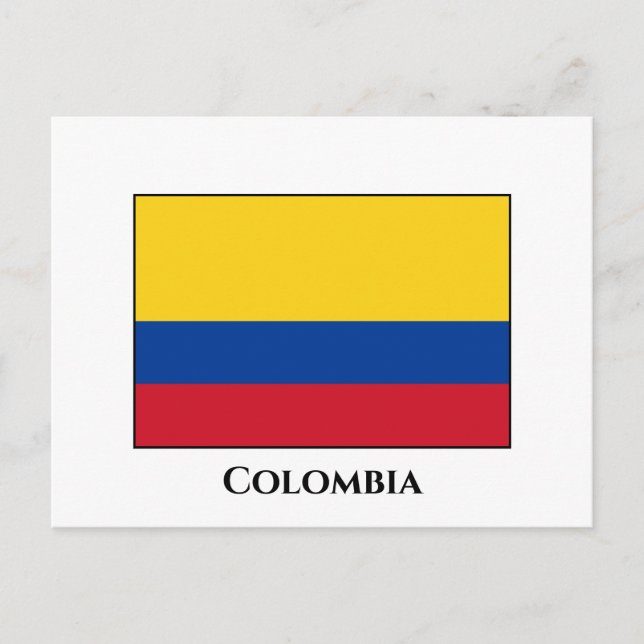 Postal Bandera de Colombia (Colombiano) (Anverso)